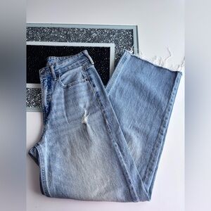 Old Navy Light Blue Frayed Hem Jeans